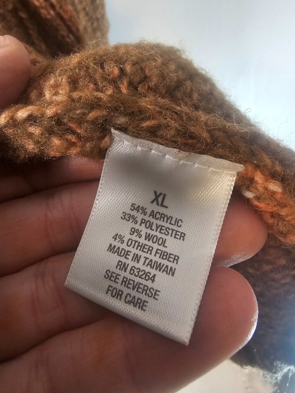 Vintage Dressbarn Cardigan Brown Short Sleeves Twee Retro Stripes XL - Picture 6 of 8